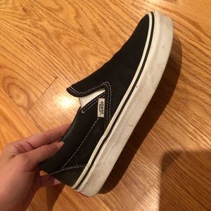 Black Slip On Vans size 6 women’s